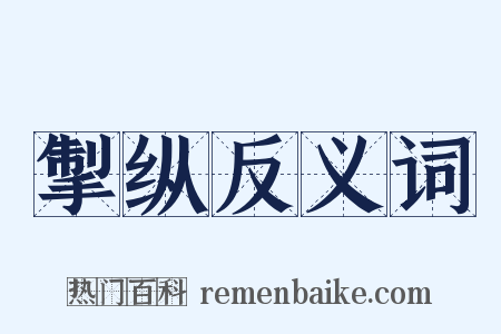 掣纵反义词是什么意思的图片